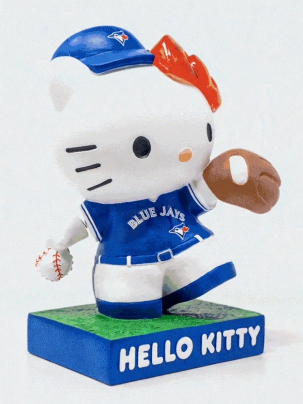 NWB Hello Kitty Blue Jays Baseball Figure - Blue, White, Red, Brown